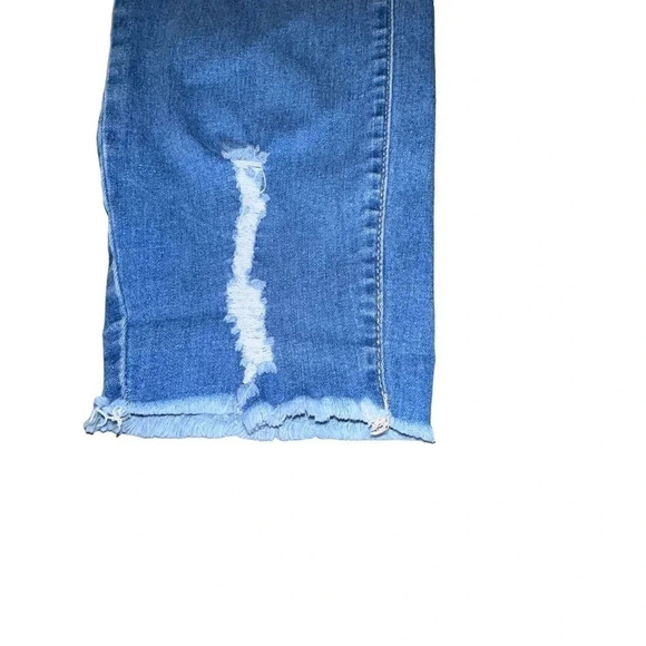 YMI 1X distressed ripped pull on raw‎ hem stretch jeans - Picture 7 of 8
